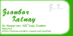 zsombor kalnay business card
